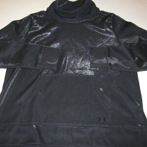 Under Armour Metallic Black Long Sleeve Turtle Neck Mens XS Loose  Cold gear